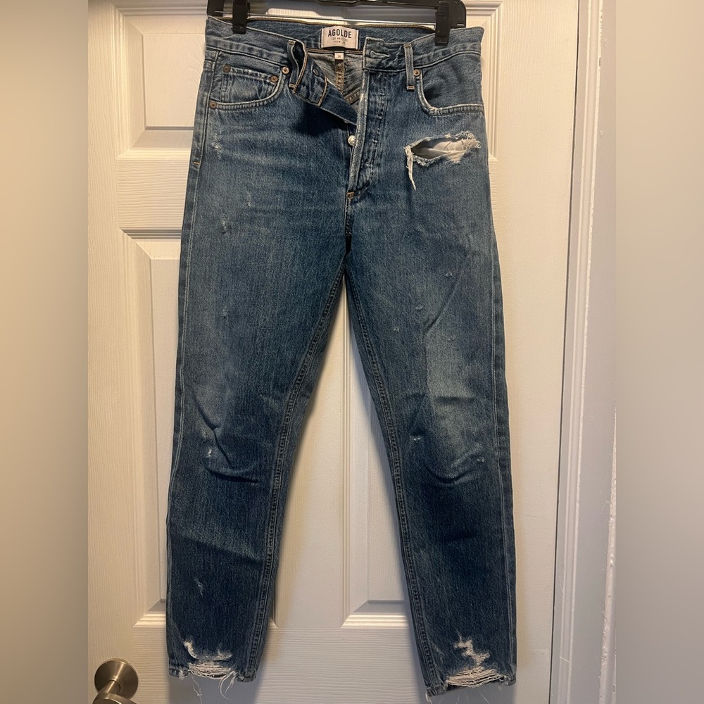 AGOLDE distressed cropped jeans, Size 26